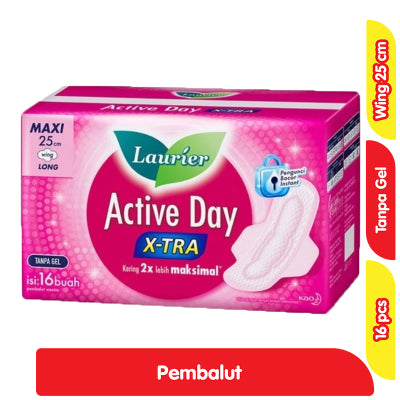 Laurier Active Day Pembalut Wanita Wing 25 cm 16 pcs