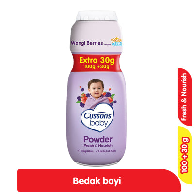 Cussons Baby Bedak Bayi Fresh & Nourish 100 + 30 g