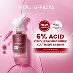 YOU 6% ACID RENEWAL PEELING SERUM AHA BHA PHA Serum Eksfoliasi Untuk Kulit Cerah dan Halus
