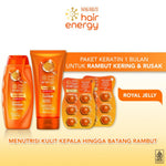 Paket KERATIN Makarizo Hair Energy Rawat Rambut Kering & Rusak - Varian ROYAL JELLY