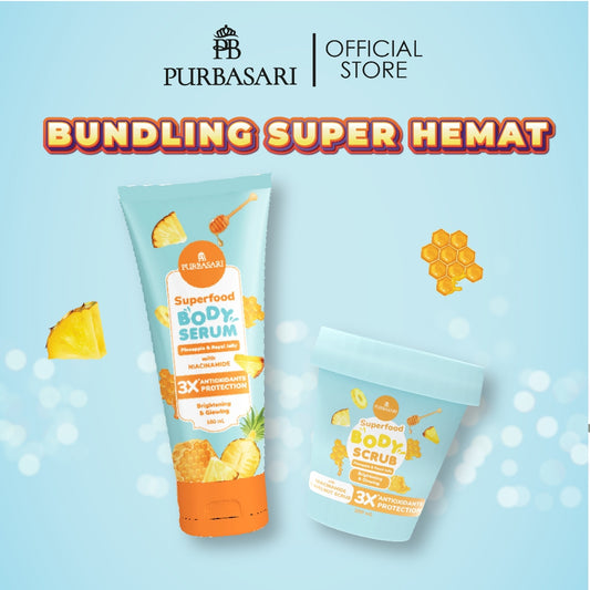 [ISI 2] Purbasari Superfood Body Serum + Body Scrub