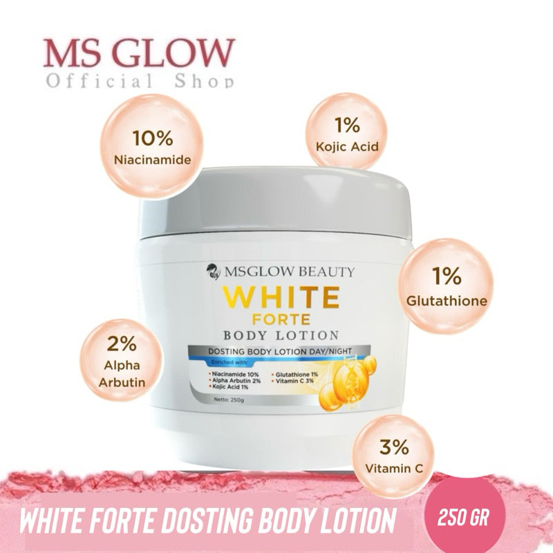 MS GLOW white Forte Series / Dosting Body lotion  & Body Tint