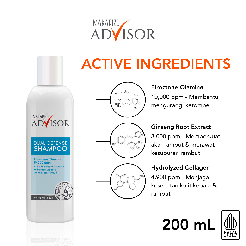 Makarizo Advisor CLINICAL SHAMPOO - Dual Defense Shampoo 200 mL