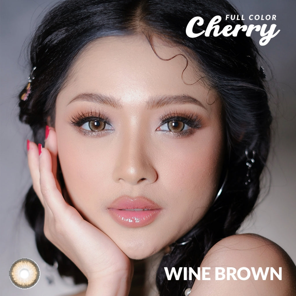 SOFTLENS FULL COLOR CHERRY NORMAL & MINUS (-0.50 SD -6.00) BY IRISLAB 14.5MM FREE LENSCASE