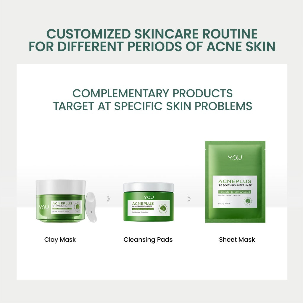 YOU AcnePlus Oil Control Clay Mask Masker Jerawat Masker Komedo Kulit Berminyak Bebas Jerawat