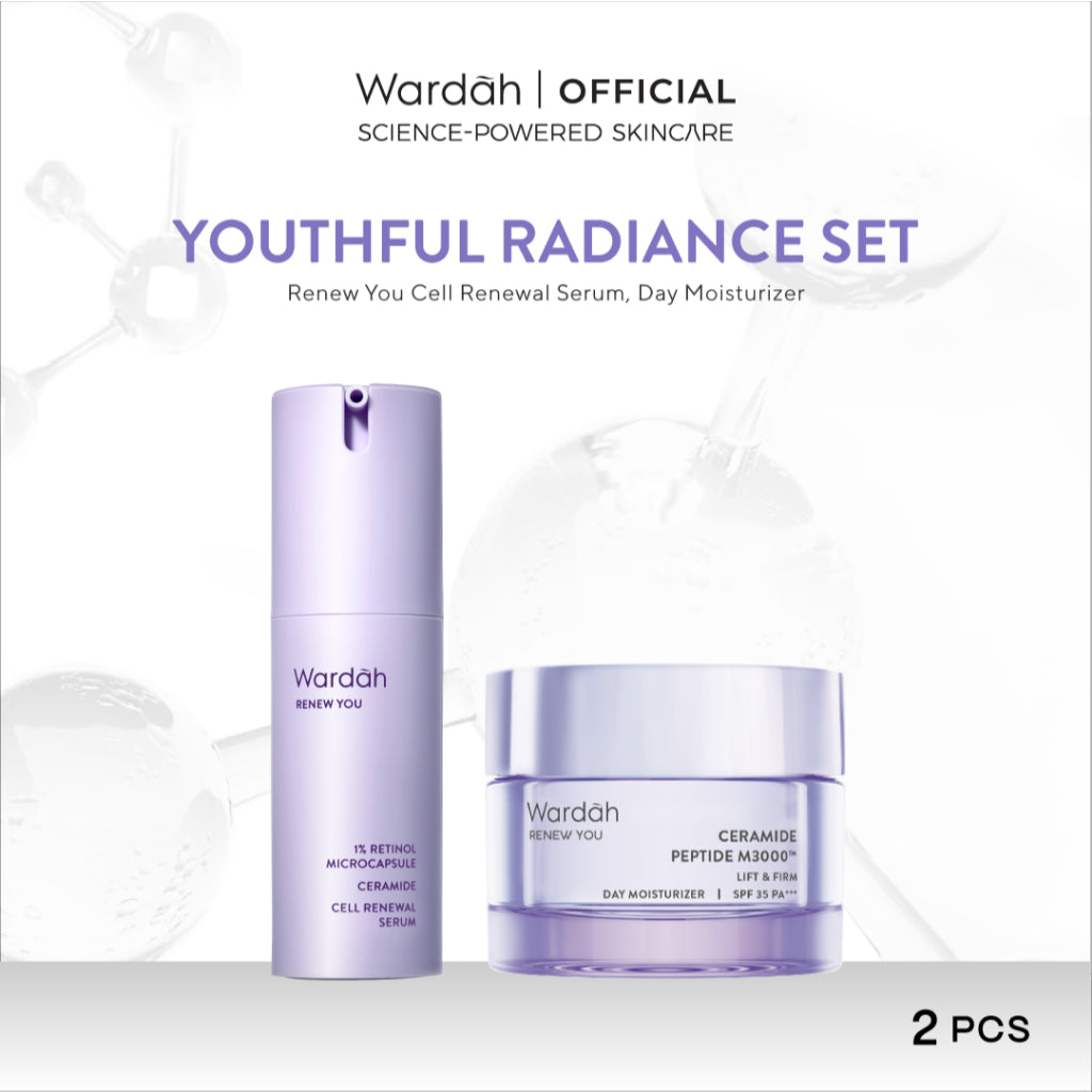 WARDAH Perfect Set Moisturizer + Serum For Perfect Result (Symradiance, Peeling, Brightening, Dark Spot Eliminator, Barrier Repair, Youthful Skin, Acne Care, Glowing) - Skincare