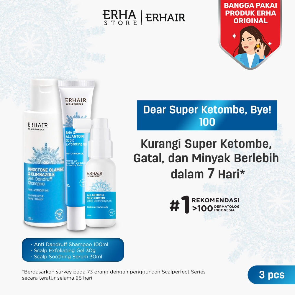 [SPECIAL BUNDLE 2IN1] SCALPERFECT Shampoo + Eksfoliasi ketombe | Perawatan Rambut Berketombe| Rambut Lepek | Rambut Lepek Berminyak