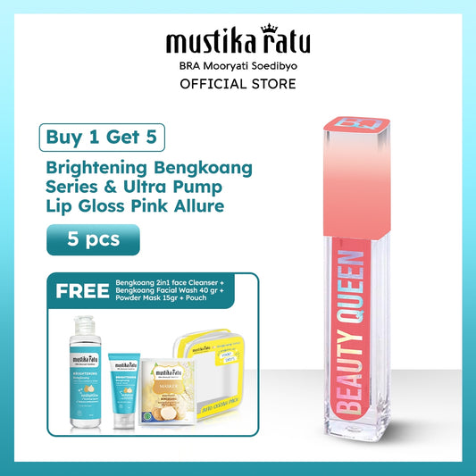 [BUY 1 GET 5] Mustika Ratu Brightening Bengkoang Series & Ultra-plump Lip Gloss Pink Allure