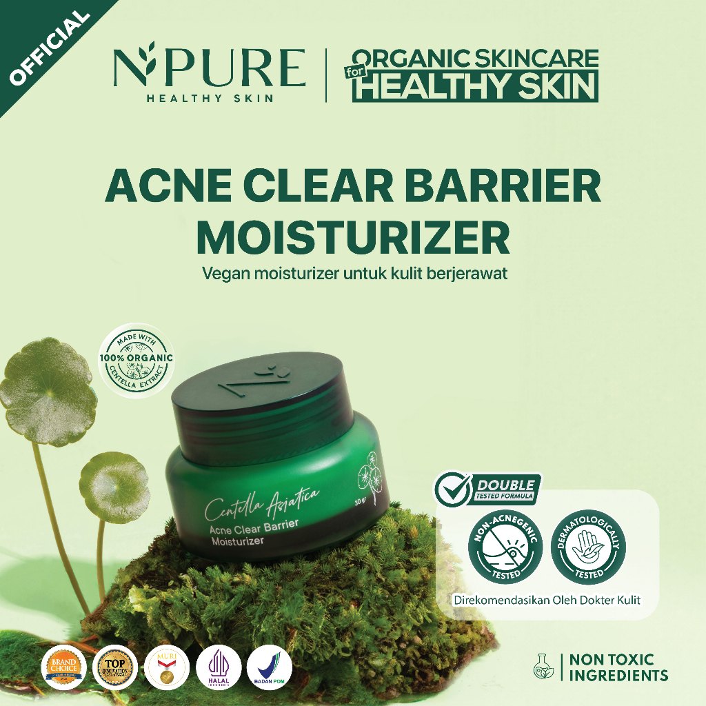NPURE Centella Asiatica Acne Clear Barrier Moisturizer / Acne Moisturizer/ Pelembap Kulit Jerawat / Krim Berjerawat