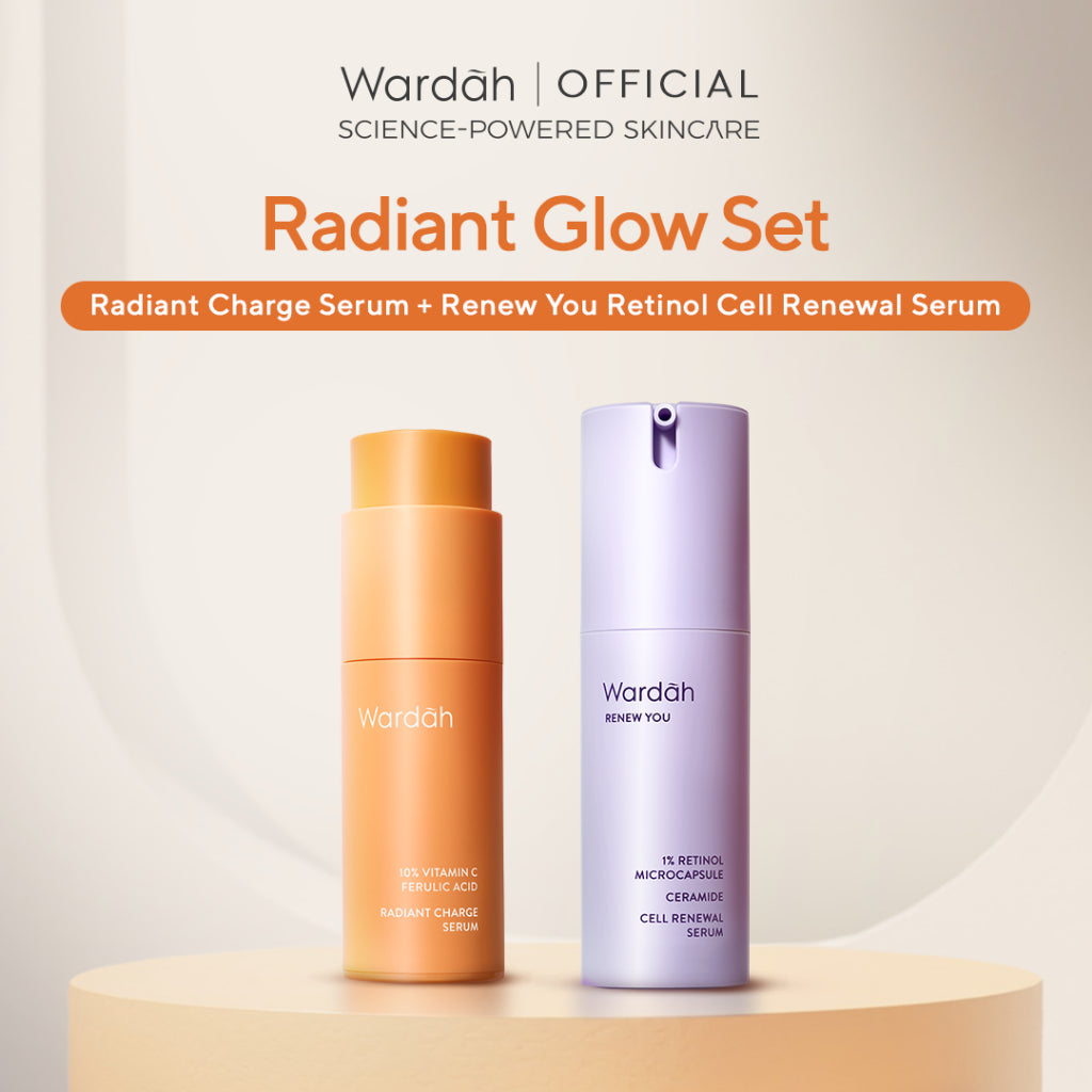 WARDAH 10% Vitamin C + Ferulic Acid Radiant Charge Serum 20 ml - Brightening Serum yang Menghilangkan dan Mencegah Noda Hitam Tak Terlihat untuk Kulit Cerah Lebih Lama - Skincare