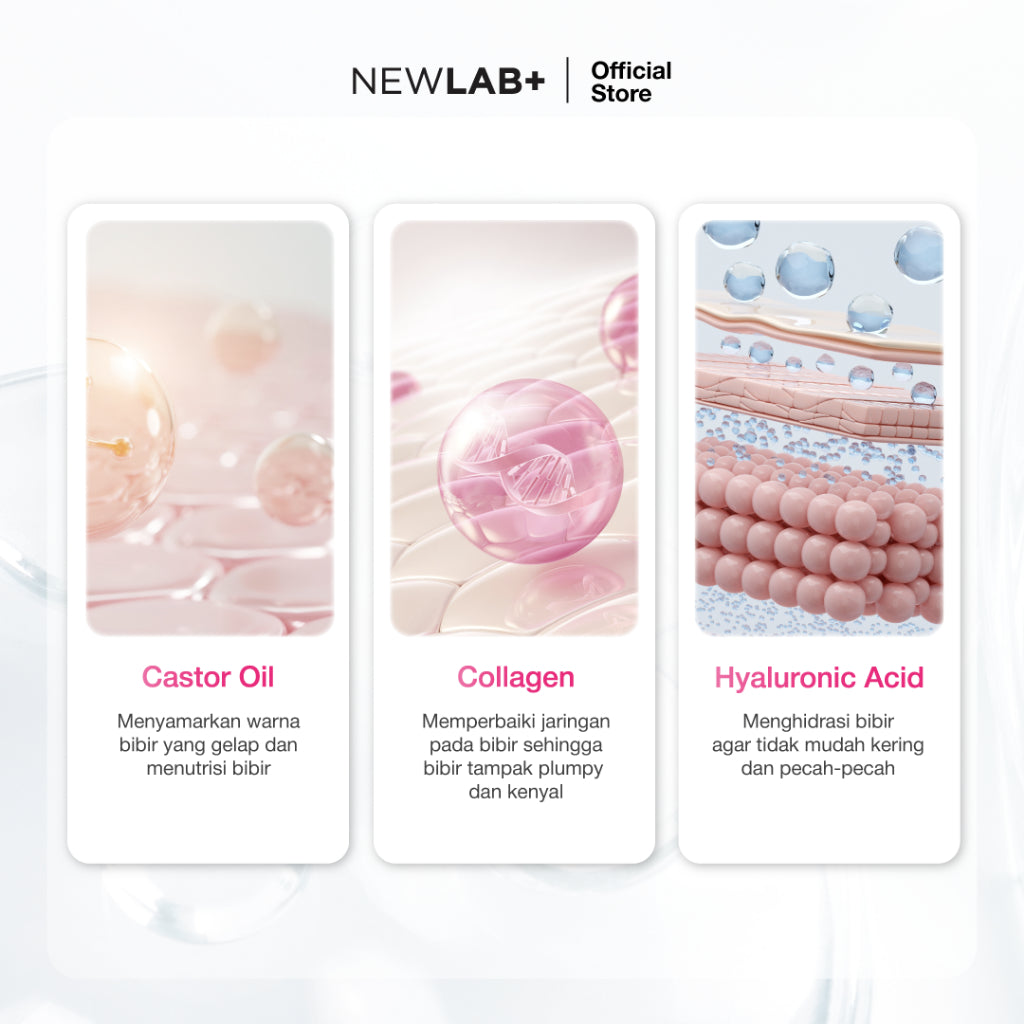 NEWLAB Brightlogy Pink Lip Serum | Lip Care untuk Bibir Gelap | Serum Bibir Mencerahkan | Pelembap Bibir 4ml