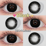 0.00 ~-8.00 Magister Softlens Minus 14.5m Lensa Kontak Minus Lensa Mata Besar Coklat Hitam 6 bulan 1 pasang