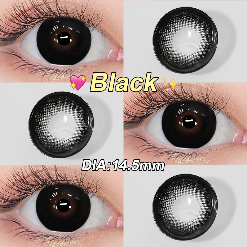 0.00 ~-8.00 Magister Softlens Minus 14.5m Lensa Kontak Minus Lensa Mata Besar Coklat Hitam 6 bulan 1 pasang