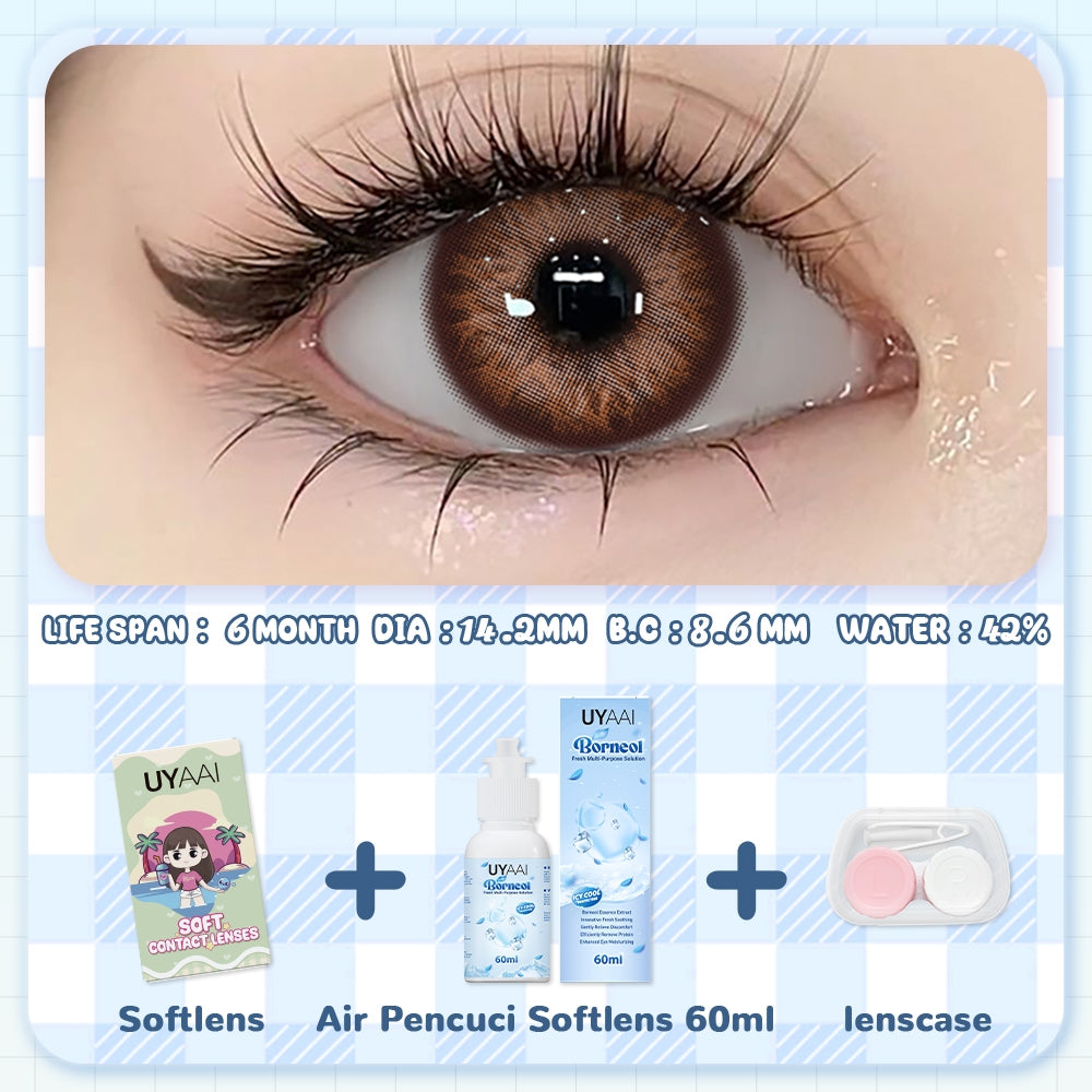 [COD] Colorvista Softlens 3 Item Paket kombinasi (1* Softlens +Air Pencuci Softlens 120ml+lenscase)