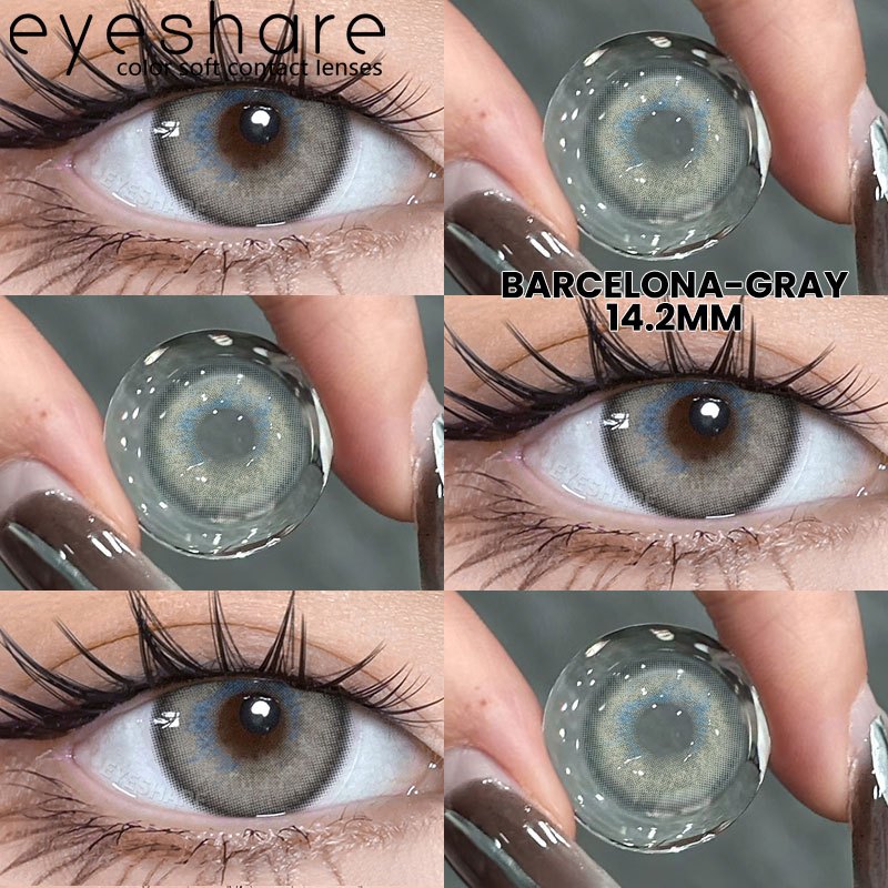 Eyeshare Barbie Softlens Gray Soft 14.2mm Color Contact Lens Yearly Use Big Eye Soflen