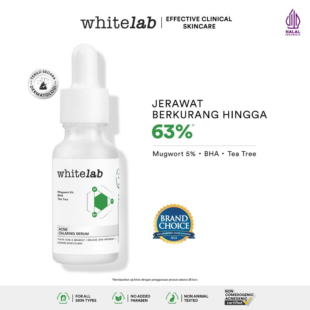 Whitelab 4 pcs Paket Acne - Facial Wash, Toner, Serum, Moisturizer Paket Skincare