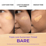 Facetology Triple Care Sunscreen / Tinted SPF50