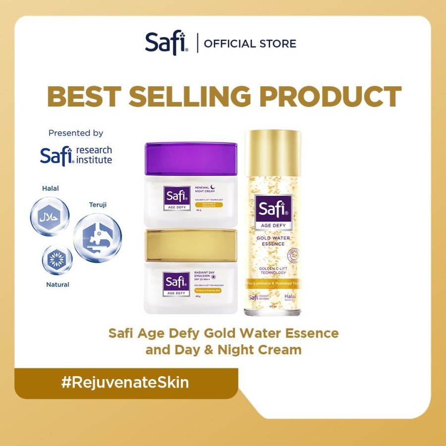 SAFI - Age Defy - Package Gold Water 100ml + Day & Night Cream 40gr