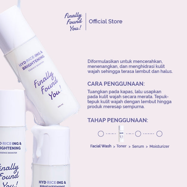 Finally Found You! BUNDLE 2 PCS: Soy Bright! Moisturizer 30gr & Hydriceing Brightening Essence Booster 100ml