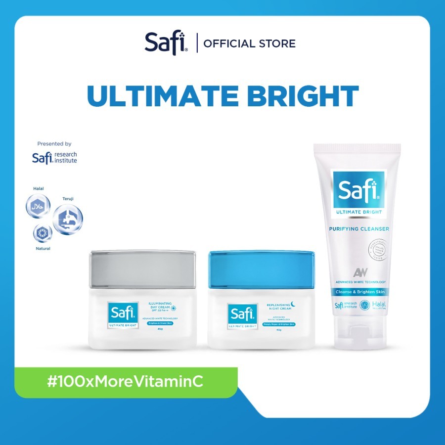 SAFI - Ultimate Bright - Basic Pack - Cleanser + Day and Night Cream 45 gr