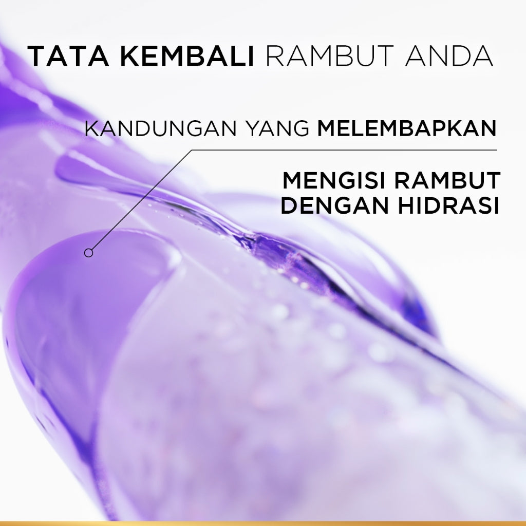 L’Oréal Paris Elseve Hyaluron Moisture Shampoo - 280 ml (Hyaluronic Acid 72 Jam Mengunci Hidrasi Rambut) - Shampo Rambut Terurai Indah dan Tidak Lepek