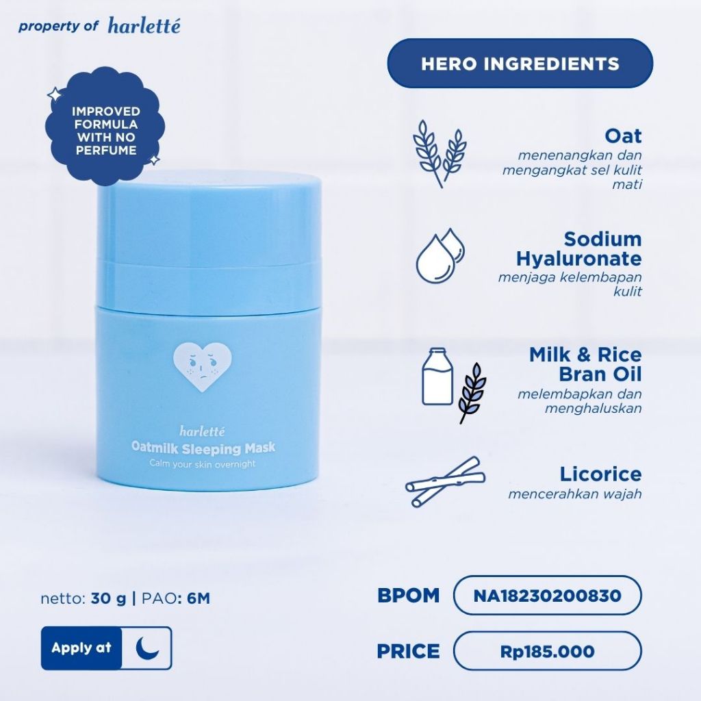 Harlette Oatmilk Bundle [+ MICELLAR WATER] | 4 PRODUK untuk Kulit Oily, Kombinasi, dan Acne Prone, Mencerahkan, Skincare Wajah, Berjerawat