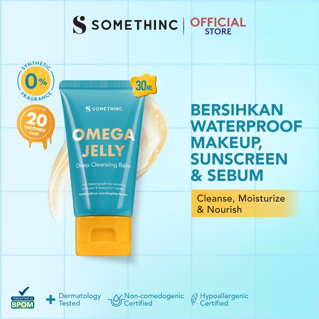 SOMETHINC Omega Butter Deep Cleansing Balm  - Balm Pembersih Makeup Waterproof, Non comedogenic, Tidak Merusak Skin Barrier, Cocok untuk kulit sensitif