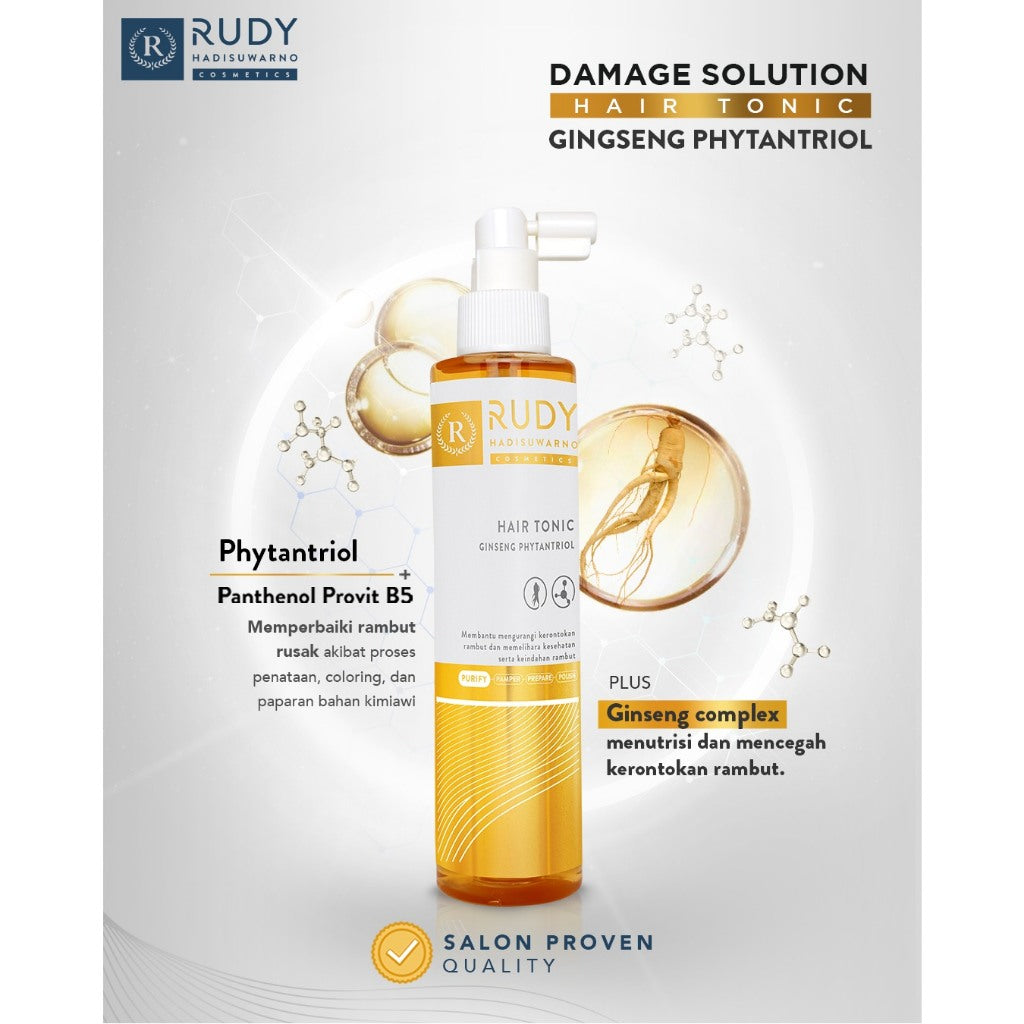 [2 PCS] Rudy Hadisuwarno Hair Tonic Ginseng Phytantriol 100 ml