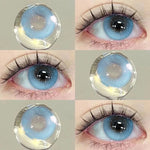Eyeshare Softlens Blue Big Eyes 14.5mm 14.2mm 1Pasang Soft Lensa Kontak Soflen Blue