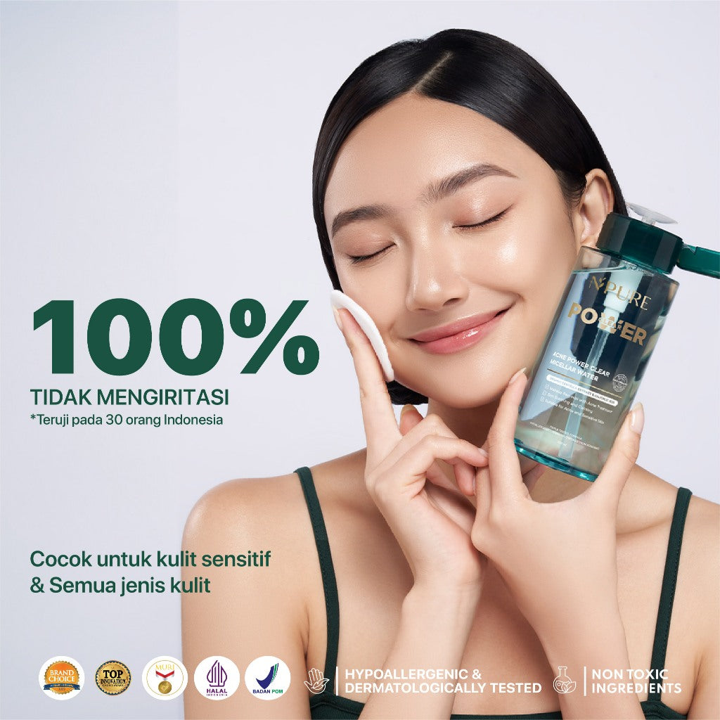 Exclusive Creator - NPURE ACNE POWER CLEAR MICELLAR WATER 100ml / Micellar No Alcohol / SLS Free 100ml