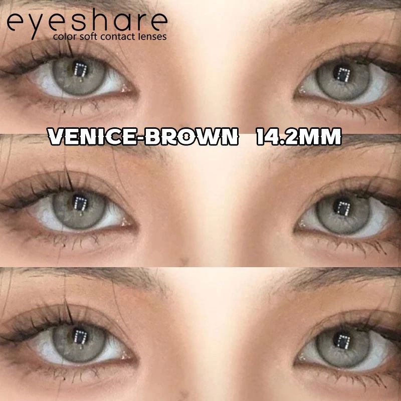Eyeshare Softlens Minus (0.00~-7.00) Venice Gray 1Pasang Lensa Kontak Minus Softlens Gray