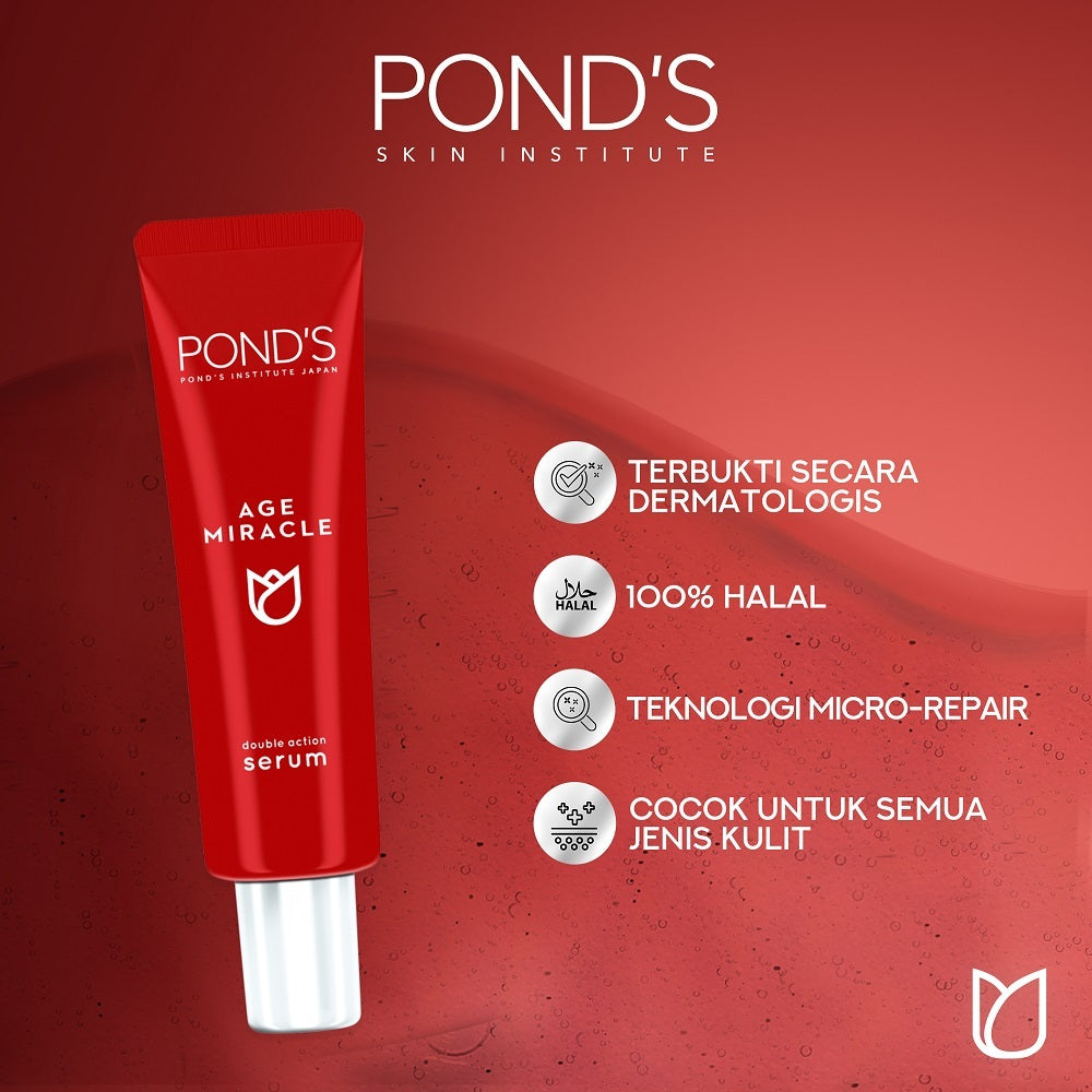 Ponds Age Miracle Serum Wajah Anti Aging +Glowing Serum With Retinol&Niacinamide 15Ml