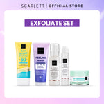 Scarlett Whitening 5pcs ( acne set, hydrating & glowing set, brightening set, anti aging set, skin barrier set, exfoliate set ) Mencerahkan Melembabkan