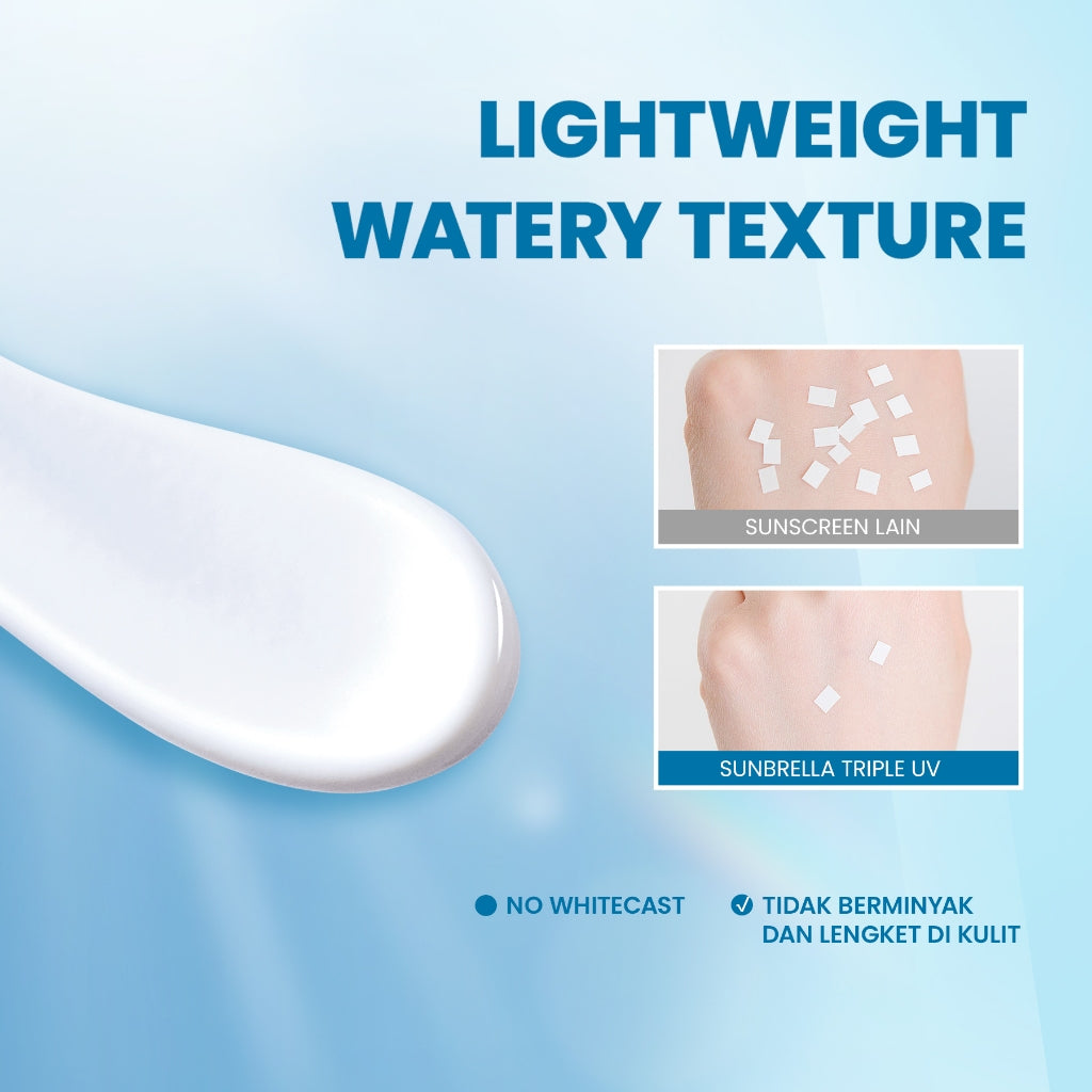 YOU Sunbrella Triple UV Elixir Sunscreen SPF50+ PA++++ Tabir Surya Oil Control untuk Kulit Berminyak UVA UVB Blue Light Oily Skin Sunbrella Sunscreen Paket 2in1 Skincare Bundle Triple UV 2 in 1 [Hot Selling]