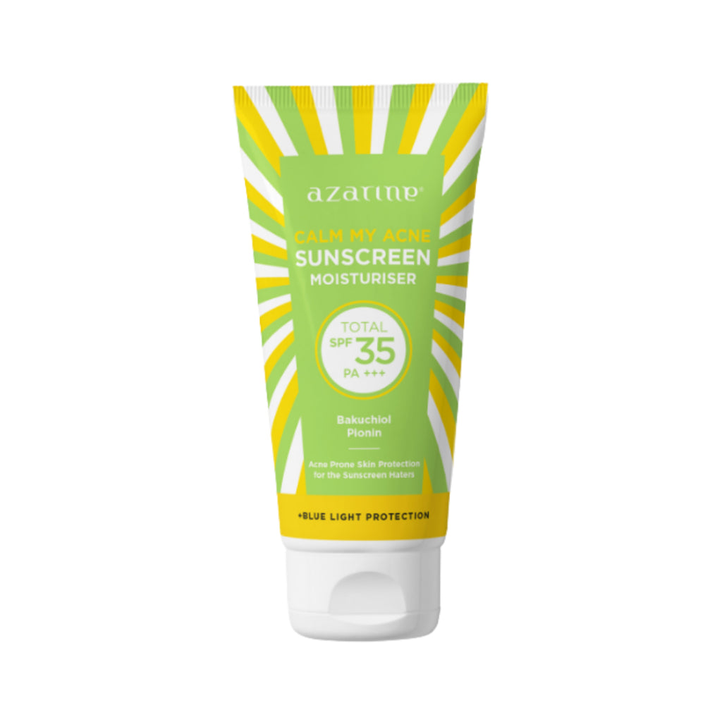 Azarine Calm My Acne Sunscreen Moisturiser SPF35 PA+++ [LOLOS UJI INVIVO INVITRO] Sunscreen Gel Untuk Kulit Berminyak Berjerawat Sensitif 40ml