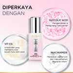 L'Oreal Paris Glycolic Bright Dark Circle Eye Serum 20ml Aplikator Boba - Skincare untuk Samarkan Mata Panda dengan Niacinamide
