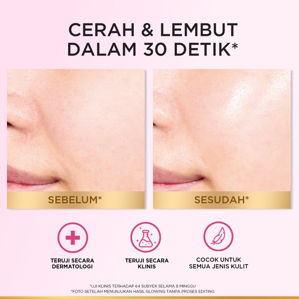 L’Oreal Paris Glycolic Bright Peeling Toner - 25 (Kulit Cerah, Halus dan Glowing dalam 30 detik)  Kulit Kusam, Noda Hitam, Bekas Jerawat, Eksfoliasi  Brightening