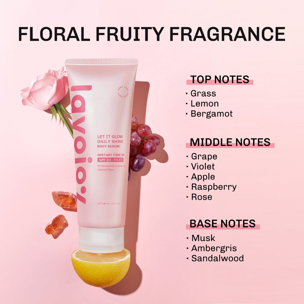 [BRIGHTENING SET] Lavojoy Let It Glow Body Serum Skin Brightening + Body Serum Instant Tone Up SPF 50 PA++++ Body Wash Skin Brightening Upgraded Version 3 in 1 Bundle Set | Mencerahkan dan Melembabkan kulit | Fresh dan Elegant