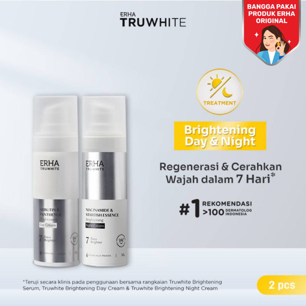 Erha Truwhite Brightening Day & Night - Moisturizer Pagi & Malam