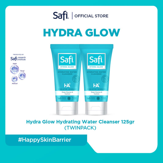 Safi Hydra Glow Hydrating Water Cleanser 125gr - TWINPACK