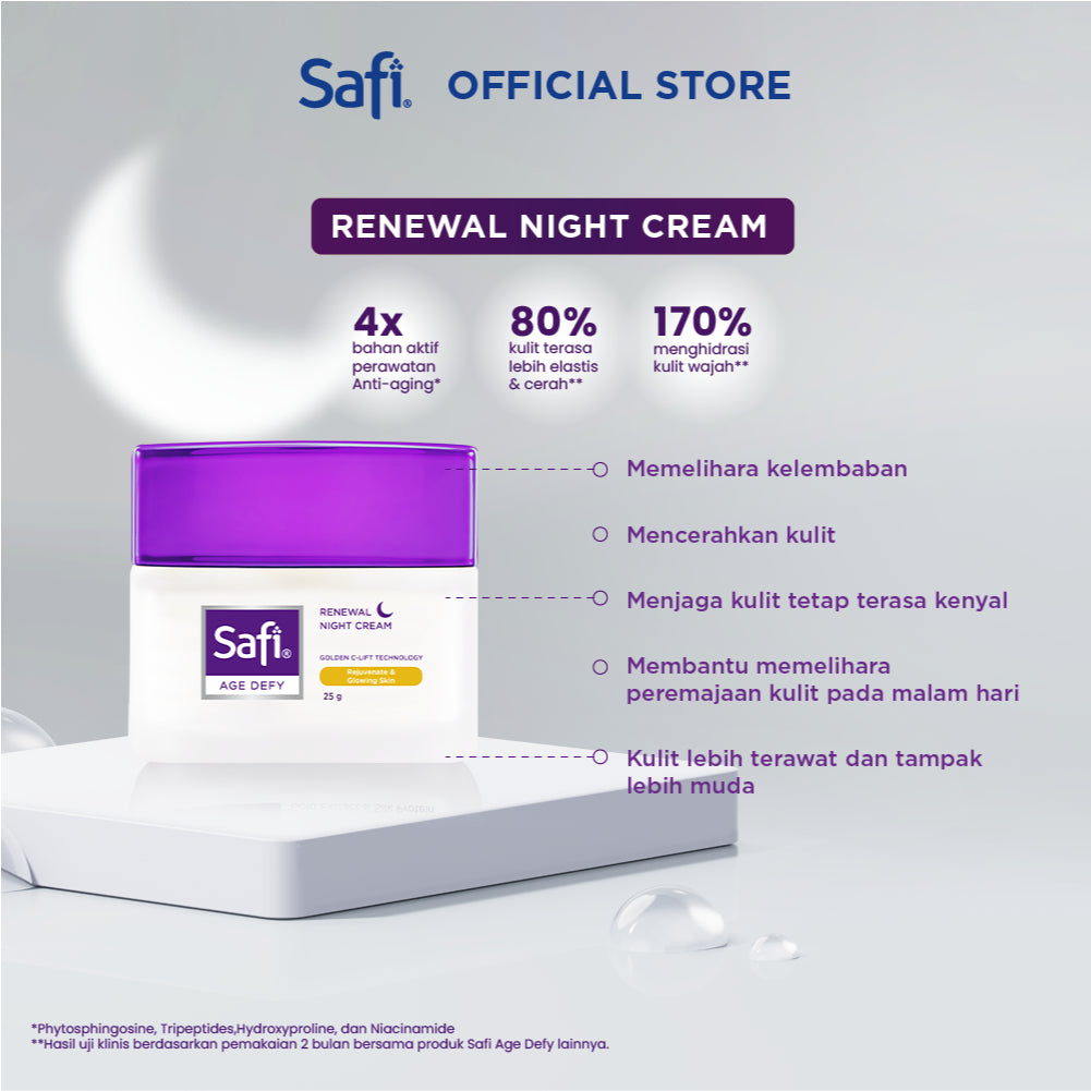 NEW! Paket Lengkap Kilau Awet Muda (Age Defy Serum Cleanser 150ml , Age Defy Day & Night Cream 25gr)