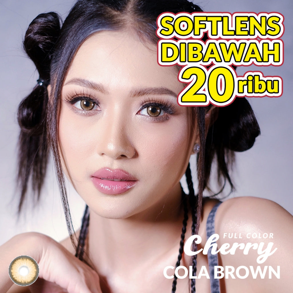 [COD] Full Color Cherry Softlens - MINUS & NORMAL ! Diameter 14.5mm, Water Content 43%, Base Curve 8.6mm - Soflen Minus - Softlens Minus
