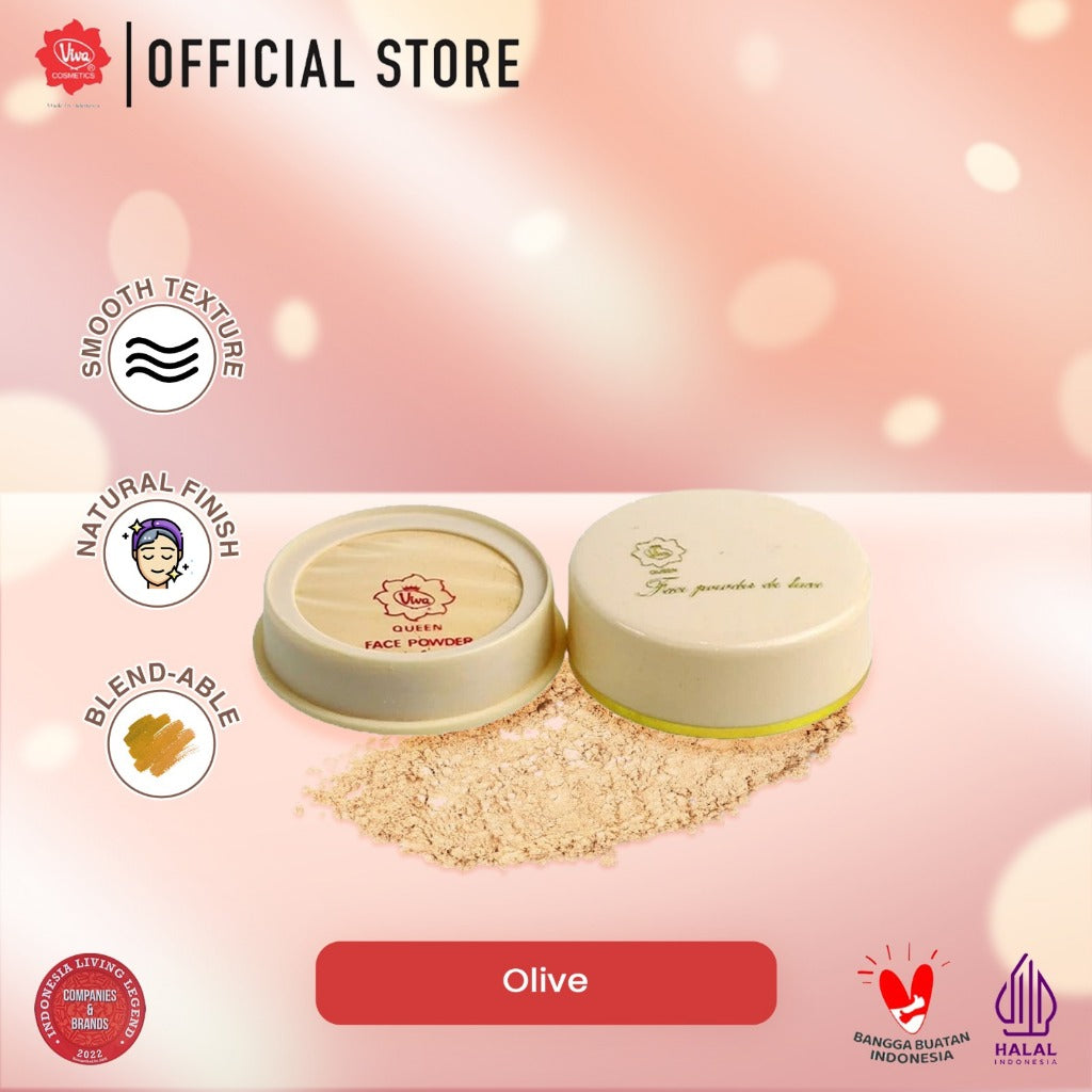 Viva Queen Face Powder de Luxe (Viva Bedak Doos Queen Baru) - tersedia 4 varian warna