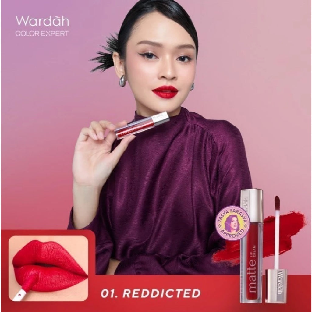 Wardah Exclusive Matte Lip Cream | Lipstik Matte Tahan Lama & Lembut di Bibir | Lip Cream Wardah 4g