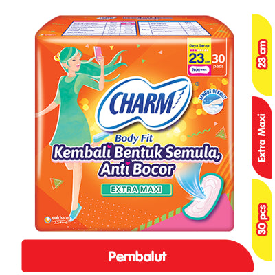 Charm Body Fit Pembalut Wanita Extra Maxi Non Wing 23 cm 30 pcs