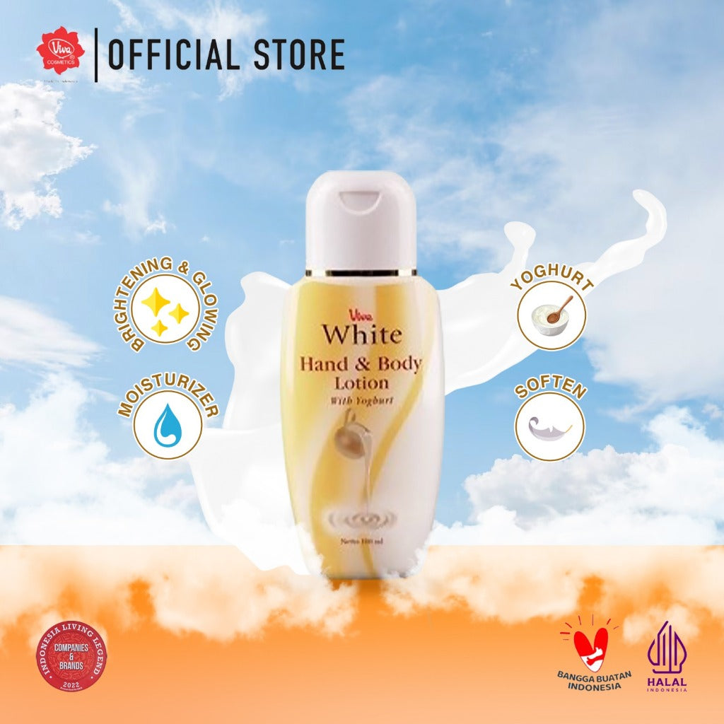Viva White Hand & Body Lotion Yoghurt with Amino Acid & AHA - 100ml (GLOWING)