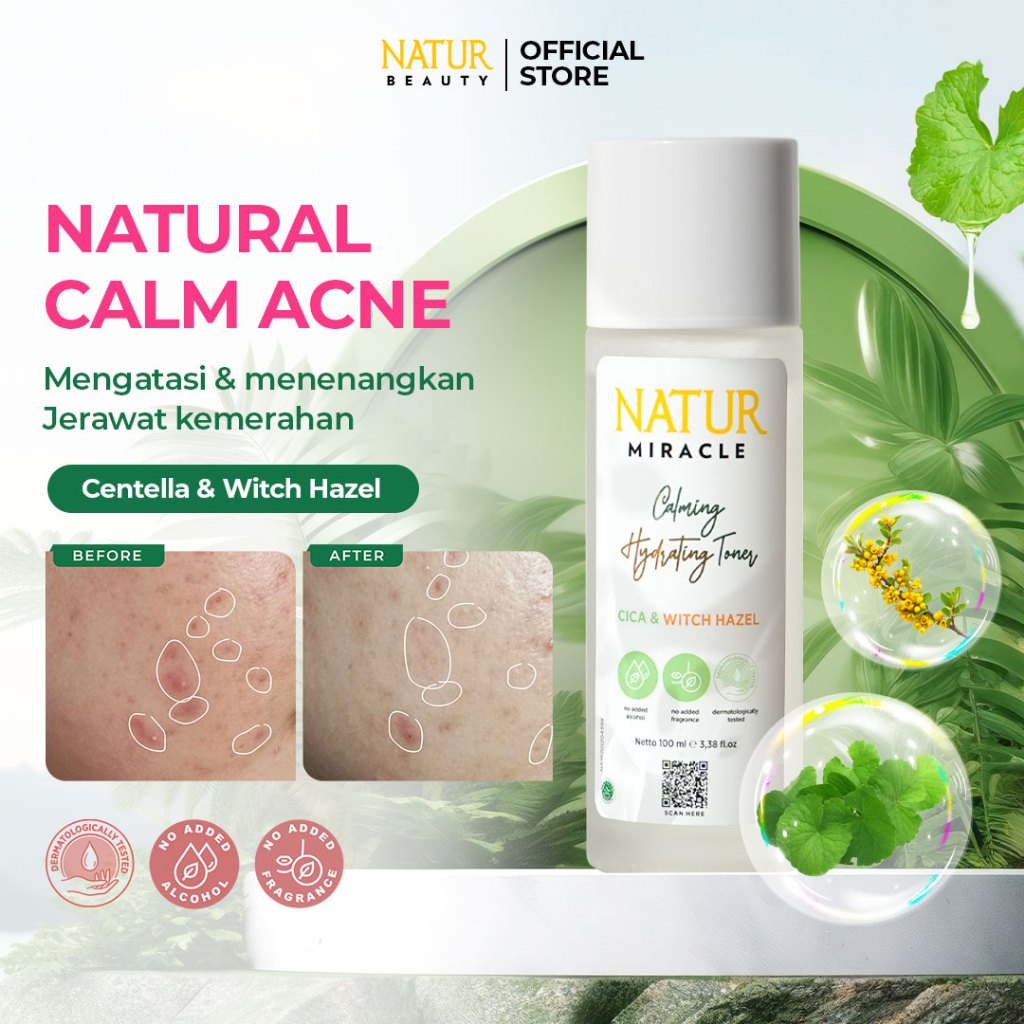Natur Miracle Calming Hydrating Toner - Toner Melembabkan Wajah