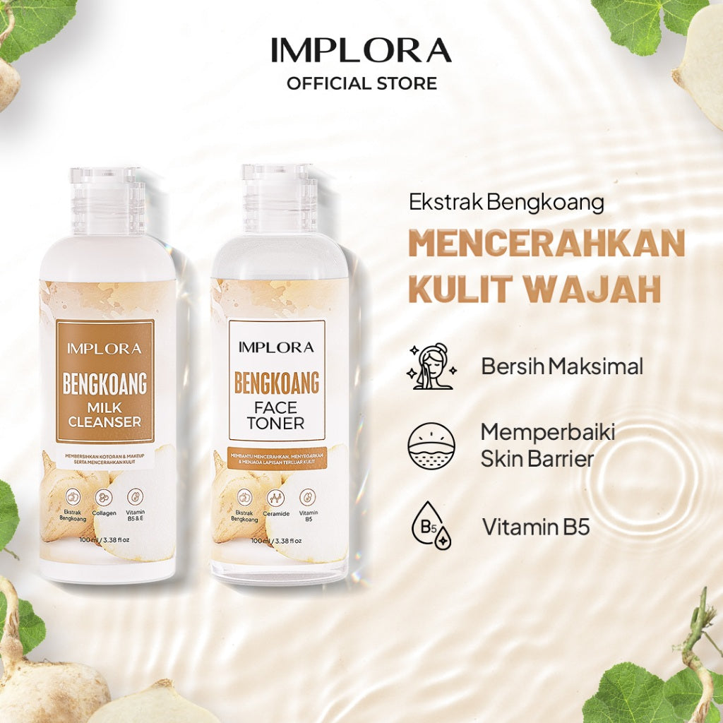 Implora Bengkoang Cleanser Series | Micellar water bengkuang pembersih wajah | Mencerahkan dan Melembapkan Kulit