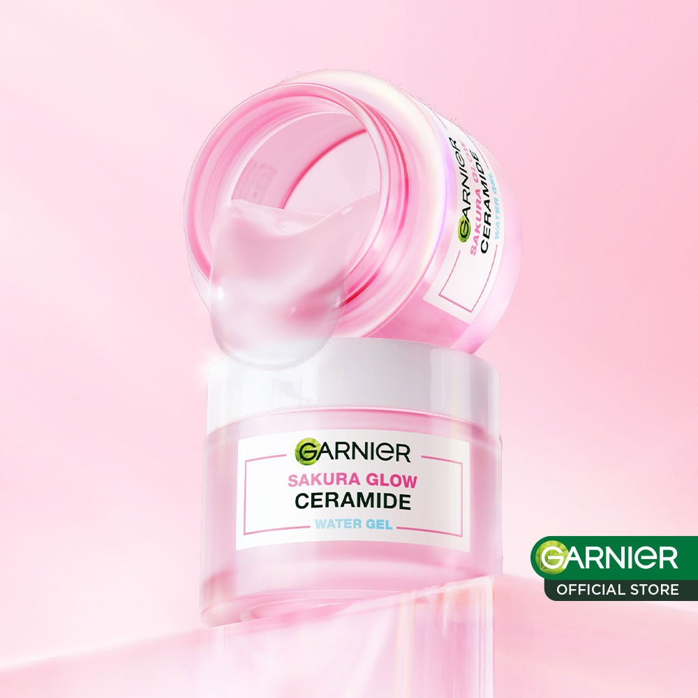 GARNIER Sakura Glow Ceramide Barrier Moisturizer Gel 50ml Skincare Water Gel Pelembab Ringan mencerahkan tone up pelembab wajah cream pemutih wajah glowing cepat