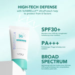 YOU Sunbrella Daily Defense Sunscreen Serum SPF30 Tabir Surya UVA UVB Blue Light Lightweight Skincare Dry Skin [Best Selling]